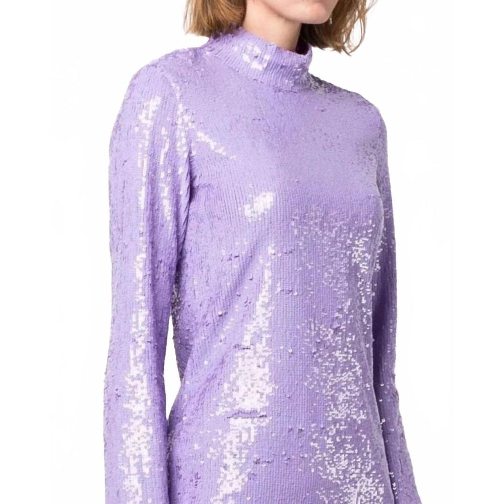 NEW MSGM sequined blouse in lilac